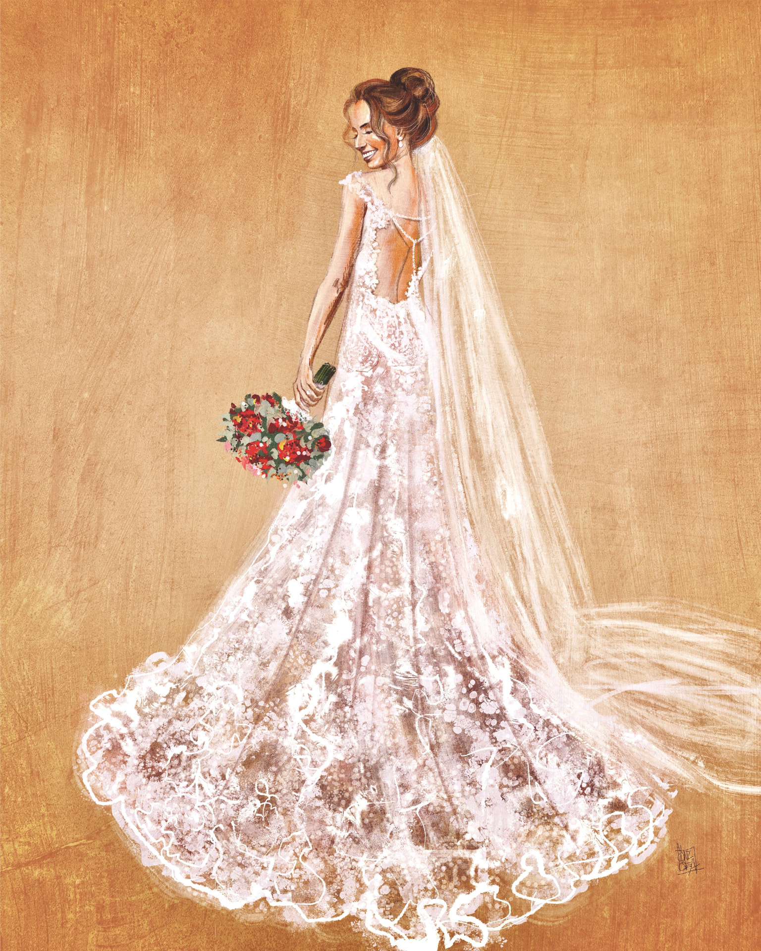 Wedding and bridal custom portrait