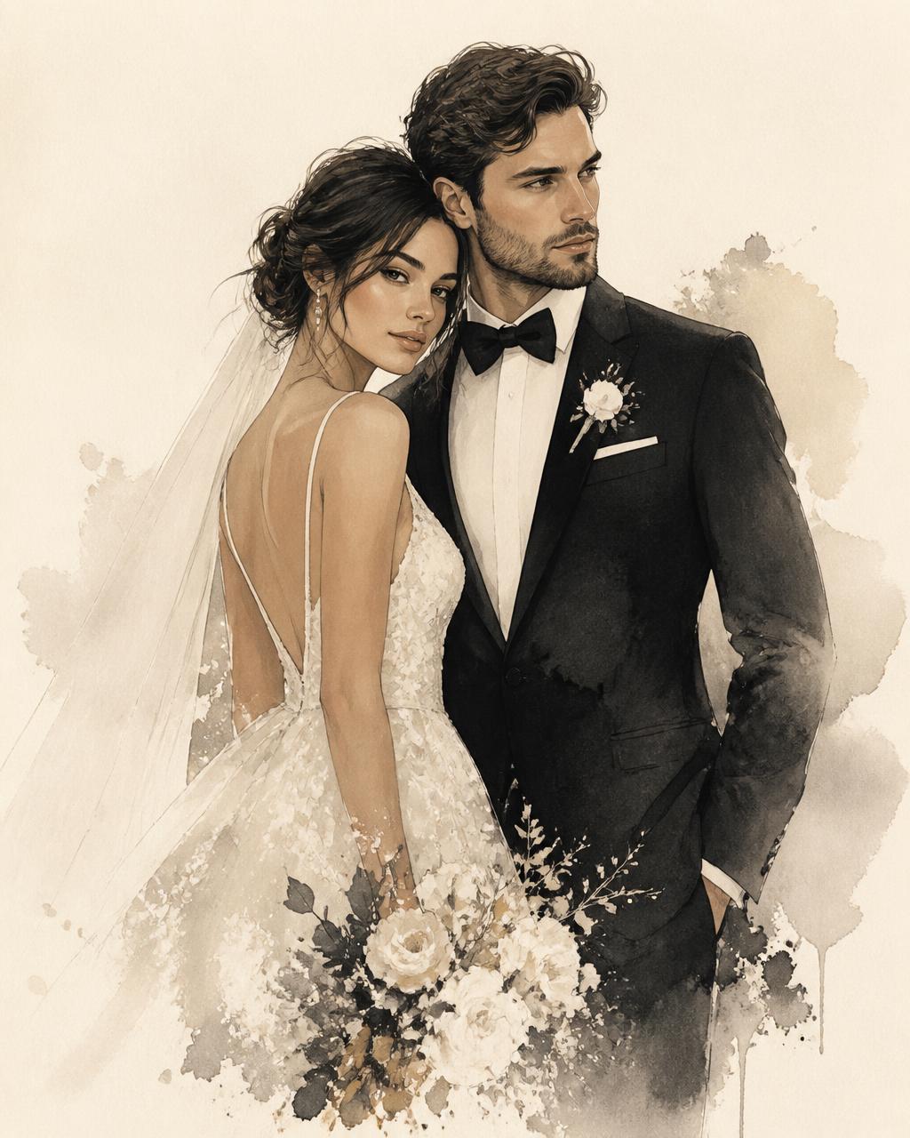 Wedding and bridal custom portrait